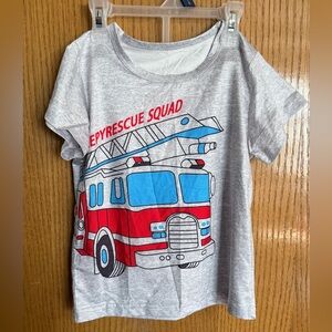 Gray Fire Sleepy Rescue Squad Kids Short Sleeve Pajama